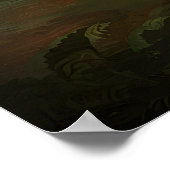 地図に描かれたアメリカのバイソン ポスター (角)