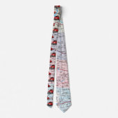 地図に赤いトラック ネクタイ (裏面)