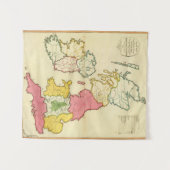 地図のイギリスの明白な島 タペストリー (正面(横))