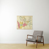 地図のイギリスの明白な島 タペストリー (インサイチュ(横))