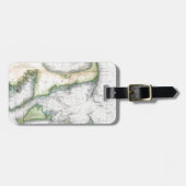 地図のケープコッド、Nantucketのマーサのブドウ園 ラゲッジタグ (正面横)