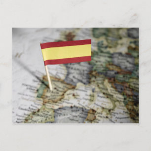 地図のスペインのな旗 ポストカード
