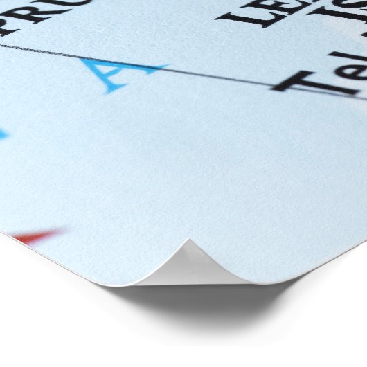 地図のピンはイスラエルのエルサレムに置かれ， ポスター (角)