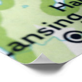 地図のピンはカナダのトロントに置かれ, ポスター (角)