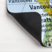 地図のピンはカナダのバンクーバーに置かれた マウスパッド (コーナー)