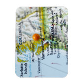 地図のピンはカナダのバンクーバーに置かれた マグネット (縦)