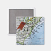 地図のピンはワシントンD.C.に配置され マグネット (正面/裏面)