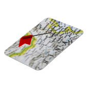 地図のピンは北京に配置され、地図の中国は、 マグネット (左側)