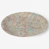 地図のプレート ペーパープレート (アングル)