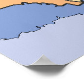 地図のプレート ポスター (角)