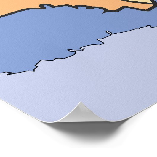 地図のプレート ポスター (角)