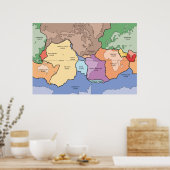 地図のプレート ポスター (キッチン)