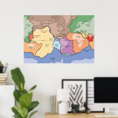 地図のプレート ポスター (ホームオフィス)