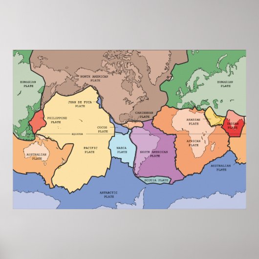 地図のプレート ポスター (正面)