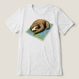地図の上のナマケモノ トライブレンドTシャツ