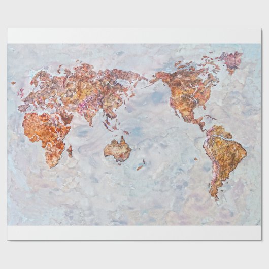 地図の包装紙 ラッピングペーパー (フラット)