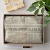 地図の大西洋の海岸ライン 薄葉紙 (ギフト)