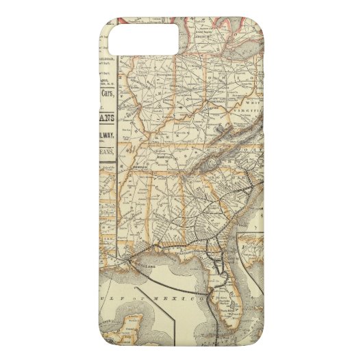 地図の大西洋の海岸ライン Case-Mate iPhoneケース (裏面)