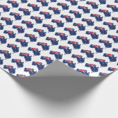 地図の旗のオーストラリアの包装紙 ラッピングペーパー (角)