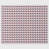 地図の旗米国の包装紙 ラッピングペーパー (フラット)