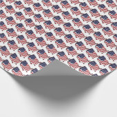 地図の旗米国の包装紙 ラッピングペーパー (角)