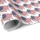 地図の旗米国の包装紙 ラッピングペーパー (ロールコーナー)