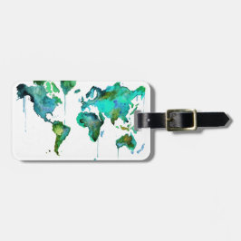 地図の水彩画の世界 ラゲッジタグ