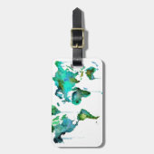 地図の水彩画の世界 ラゲッジタグ (正面縦)