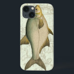 地図の淡水魚 iPhone 13ケース<br><div class="desc">この芸術のプリントは淡水魚の詳しい絵画を説明します。 背景は軽い水生色のヴィンテージの地図です。 このデザインは完全にあなたの魚釣りのコレクションのプロダクトに合います。</div>