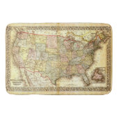 地図の米国旧式なアメリカ米国のヴィンテージ1867年 バスマット (正面)