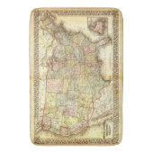 地図の米国旧式なアメリカ米国のヴィンテージ1867年 バスマット (正面縦)