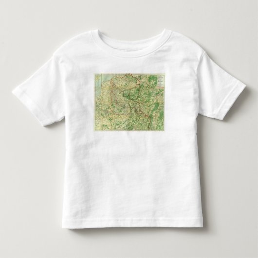 地図の西部戦線 トドラーTシャツ (正面)
