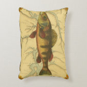 地図の黄色とまり木 アクセントクッション (正面(垂直))