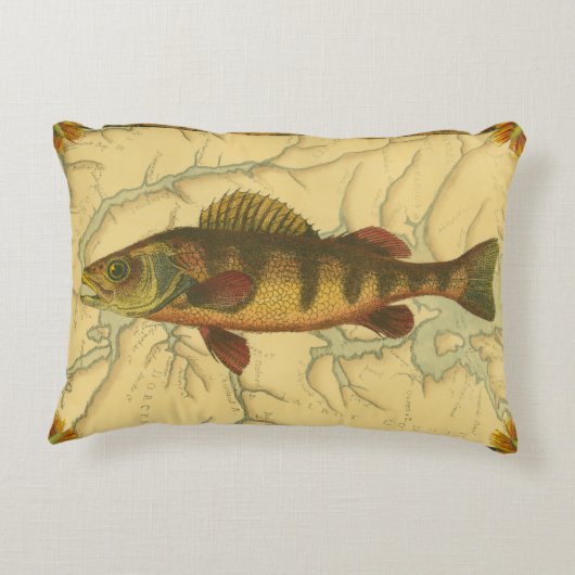 地図の黄色とまり木 アクセントクッション (裏面)