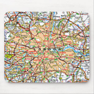 地図のooofロンドンイギリス マウスパッド