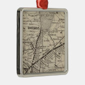 地図のWabashの鉄道 メタルオーナメント (右)