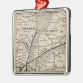 地図のWabashの鉄道 メタルオーナメント (左)