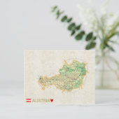 地図はがき♥オーストリア ポストカード (スタンド正面)