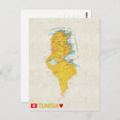 地図はがき♥チュニジア ポストカード (正面/裏面)