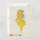 地図はがき♥チュニジア ポストカード (正面/裏面)