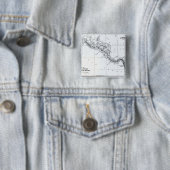 地図はIsthmian運河のルートを提案しました 缶バッジ (インサイチュ)