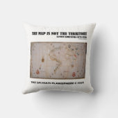 地図はSalviati Planisphereの領土ではない クッション (裏面)