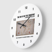 地図はSalviati Planisphereの領土ではない ラージ壁時計 (傾斜)