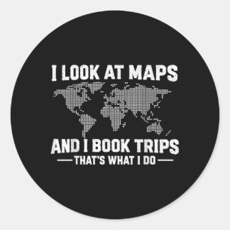 地図を見るのと旅行を予約するのが私のやること ラウンドシール