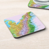 地図アパラチア山脈イーストコースト米国写真 コースター (左側)