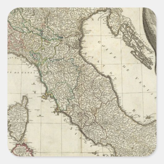 地図イタリアン スクエアシール (正面)