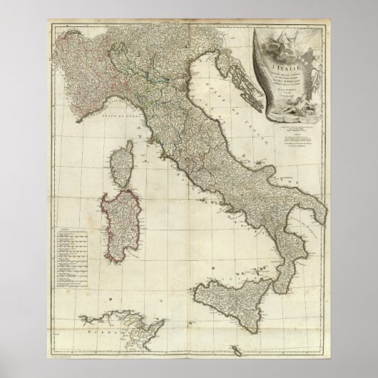 地図イタリアン ポスター (正面)