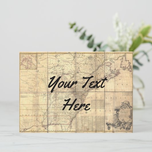 地図カード 招待状 (スタンド正面)