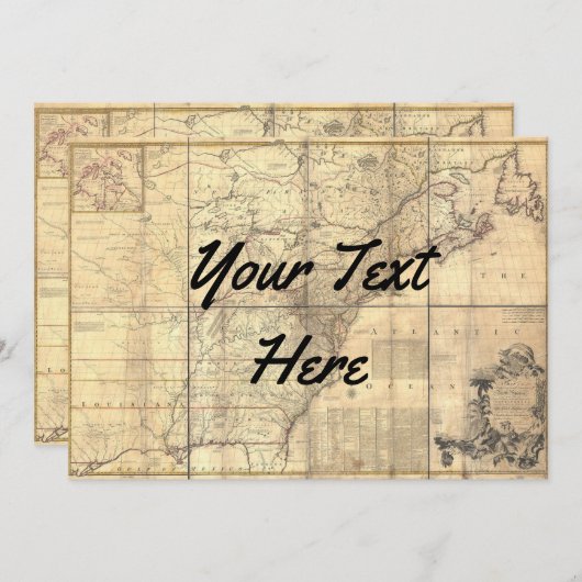 地図カード 招待状 (正面/裏面)