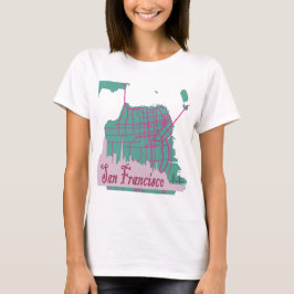 地図サンフランシスコ Tシャツ